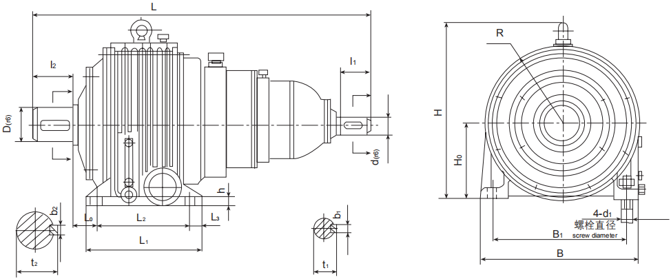 三级NGW型减速器