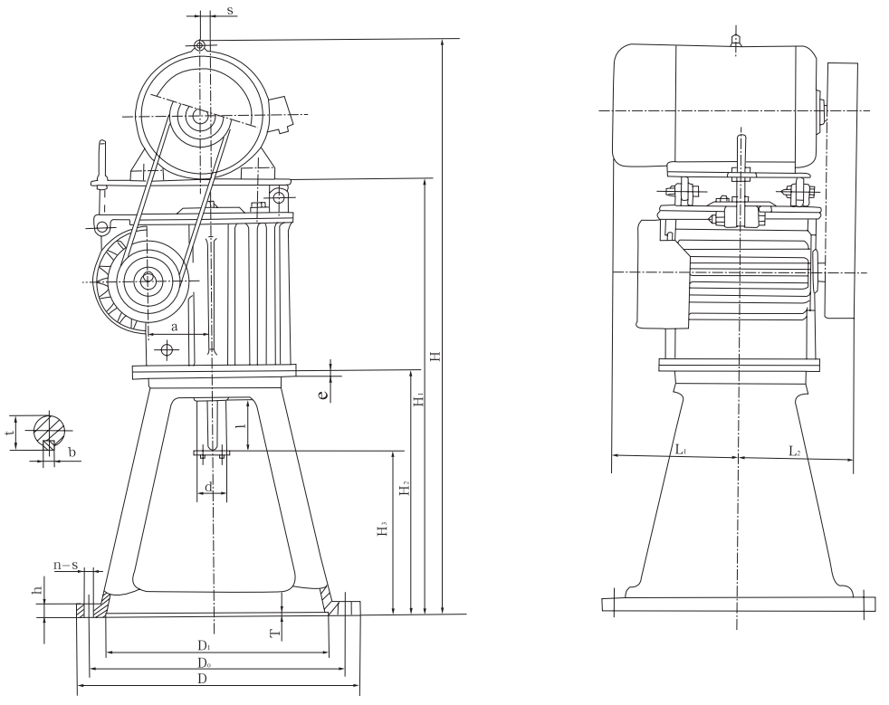 LCW型立式圆弧圆柱蜗杆减速器